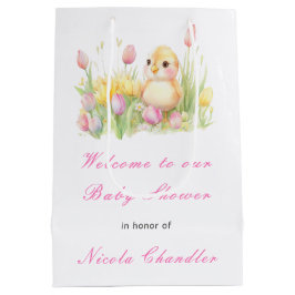 Spring Chick Baby shower Medium Cadeauzakje