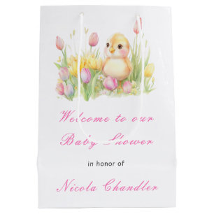 Spring Chick Baby shower Medium Cadeauzakje