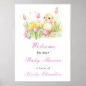 Spring Chick Baby shower Poster (Voorkant)