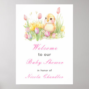Spring Chick Baby shower Poster