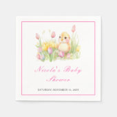 Spring Chick Baby shower Servet (Voorkant)