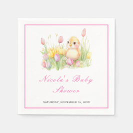 Spring Chick Baby shower Servet