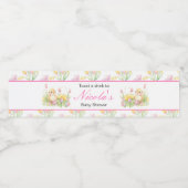 Spring Chick Baby shower Waterfles Etiket (Enkel label)