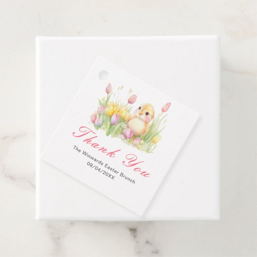Spring Chick Easter Brunch Bedankjes Labels (In situ)