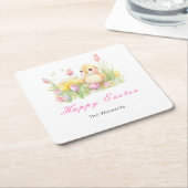 Spring Chick Easter Brunch Kartonnen Onderzetters (Schuin)