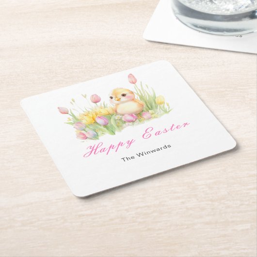 Spring Chick Easter Brunch Kartonnen Onderzetters (Schuin)