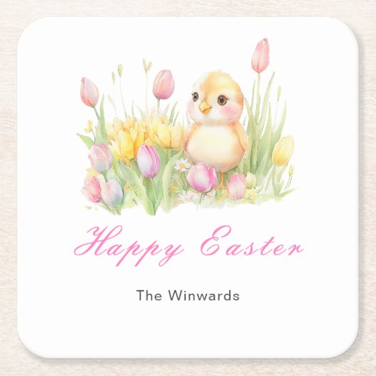Spring Chick Easter Brunch Kartonnen Onderzetters (Voorkant)
