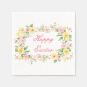 Spring Chick Floral Easter Egg Hunt Party Servet (Voorkant)