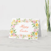 Spring Chick Floral Easter Kaart (Voorkant)