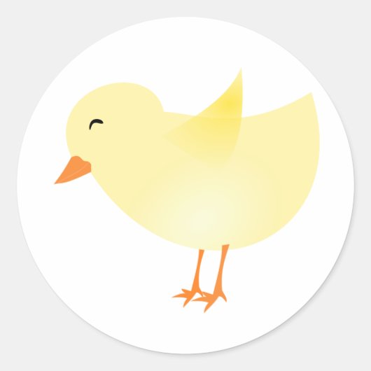 Spring Chick Ronde Sticker (Voorkant)