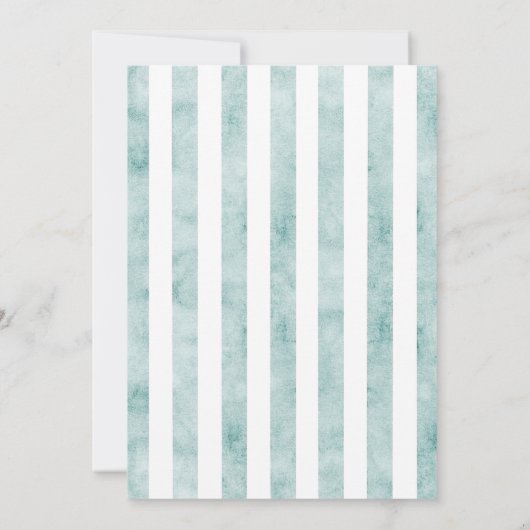 Spring Chick & Stripes  stijl Paasbrunch Kaart (Achterkant)