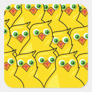Spring Chick Vierkante Sticker