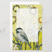 Spring Chickadee Stationery Briefpapier (Voorkant / Achterkant)