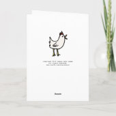 Spring Chicken 40th Birthday Card Kaart (Achterkant)