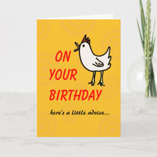 Spring Chicken Birthday Card Kaart
