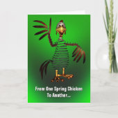 Spring Chicken Birthday Kaart (Voorkant)