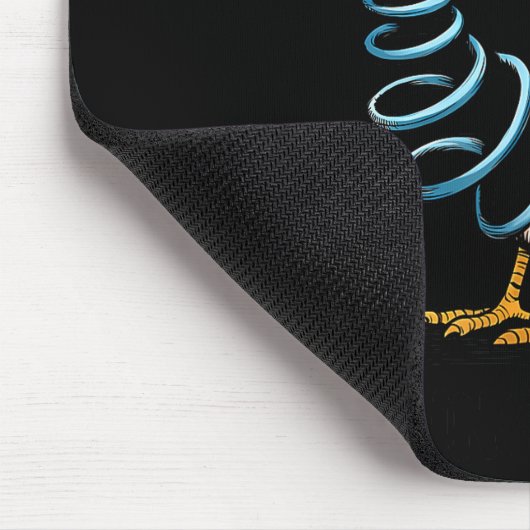 Spring Chicken Chicken On Go Stick Funny Chicken Muismat (Hoek)