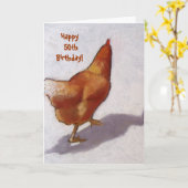 SPRING CHICKEN: Happy 50thBirthday! Kaart (Gele Bloem)
