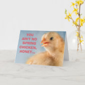 Spring Chicken Ladies Milestone 50e verjaardag Kaart (Gele Bloem)