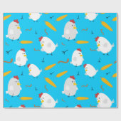 Spring Chicken Pattern Cadeaupapier (Vlak)
