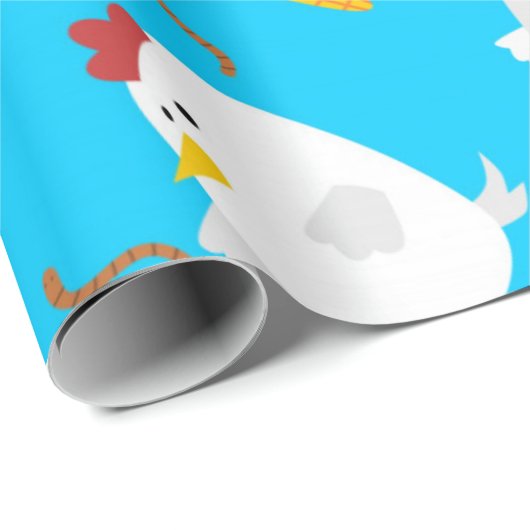 Spring Chicken Pattern Cadeaupapier (Rol Hoek)