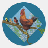 Spring Chicken Ronde Sticker (Voorkant)