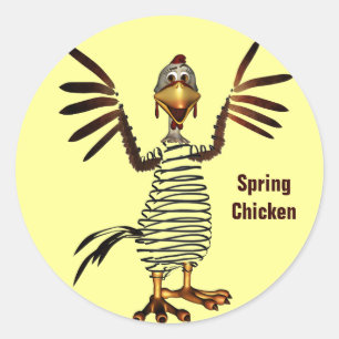 Spring Chicken Ronde Sticker