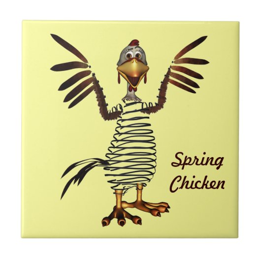 Spring Chicken Tegeltje (Voorkant)