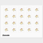 Spring Chicken Vierkante Sticker (Vel)