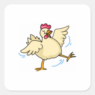 Spring Chicken Vierkante Sticker
