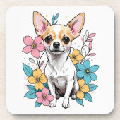 Spring Chihuahua Bier Onderzetter (Voorkant)