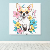 Spring Chihuahua Canvas Afdruk (Insitu (Houten vloer))