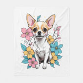 Spring Chihuahua Fleece Deken (Voorkant)