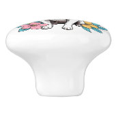 Spring Chihuahua Keramische Knop (Zijkant)