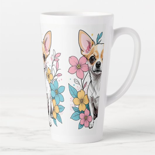 Spring Chihuahua Latte Mok (Rechts)