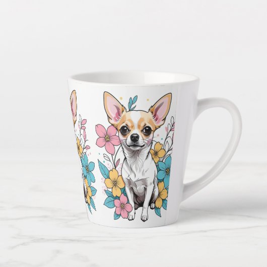 Spring Chihuahua Latte Mok (Rechts)