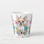 Spring Chihuahua Latte Mok (Voorkant)