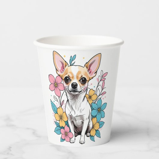Spring Chihuahua Papieren Bekers (Voorkant)