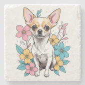 Spring Chihuahua Stenen Onderzetter (Voorkant)
