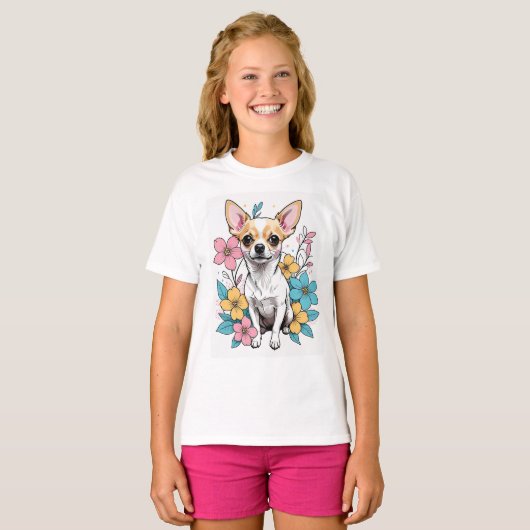 Spring Chihuahua T-shirt (Voorkant volledig)