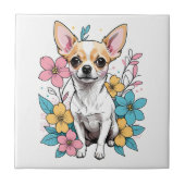 Spring Chihuahua Tegeltje (Voorkant)