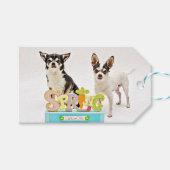 Spring Chihuahua's Cadeaulabel (Voorkant (Horizontaal))