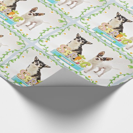 Spring Chihuahua's Cadeaupapier (Hoek)