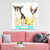 Spring Chihuahua's Canvas Afdruk (Insitu (Woonkamer))