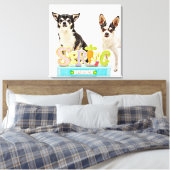 Spring Chihuahua's Canvas Afdruk (Insitu (Slaapkamer))
