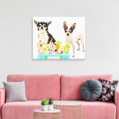 Spring Chihuahua's Canvas Afdruk (Insitu (Woonkamer))