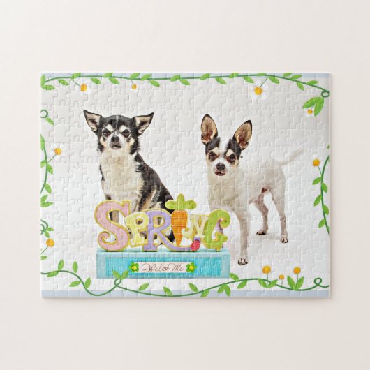 Spring Chihuahua's Legpuzzel (Horizontaal)