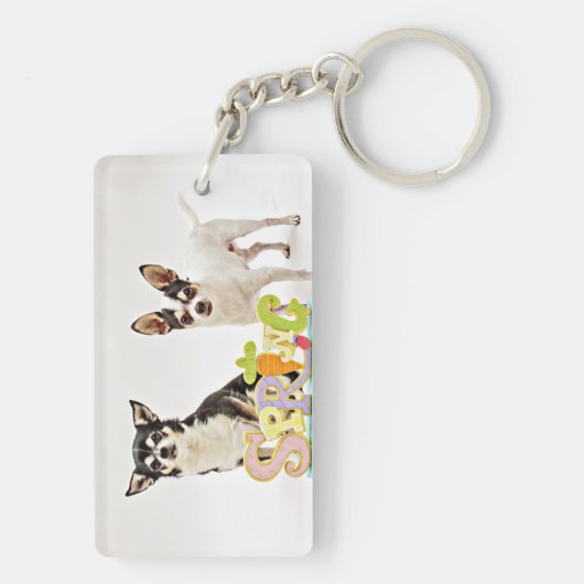 Spring Chihuahua's Sleutelhanger (achterkant)