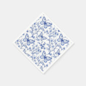 Spring Chinoiserie Toile de Jouy Pattern Servet (Hoek)