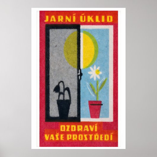 Spring Clean Your House - Matchbox Print - Czech (Voorkant)